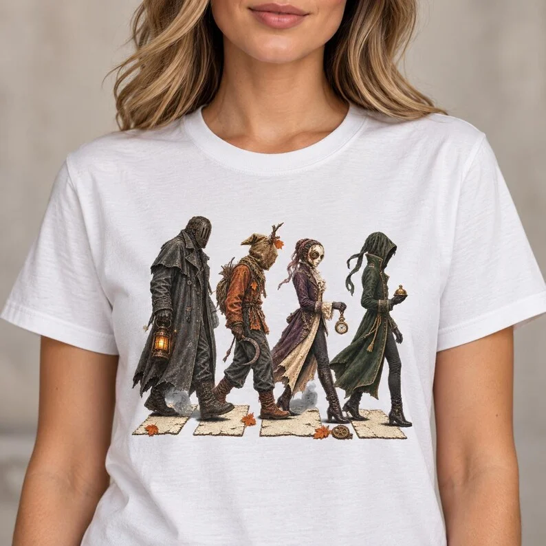 Halloween Walkers T-Shirt – Vintage Gothic Fantasy Graphic Tee