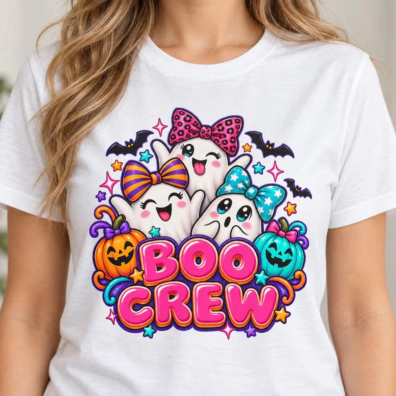 Boo Crew Halloween Shirt – Cute Ghost Graphic Tee