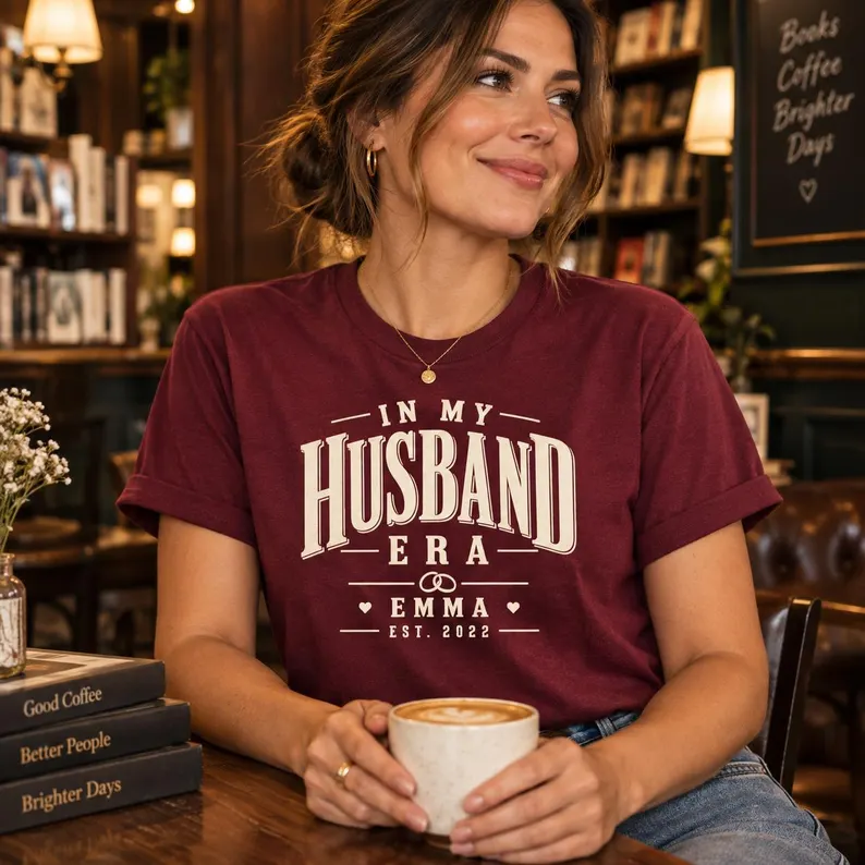 In My Husband Era Shirt – Personalized Name and Year Wife Tee